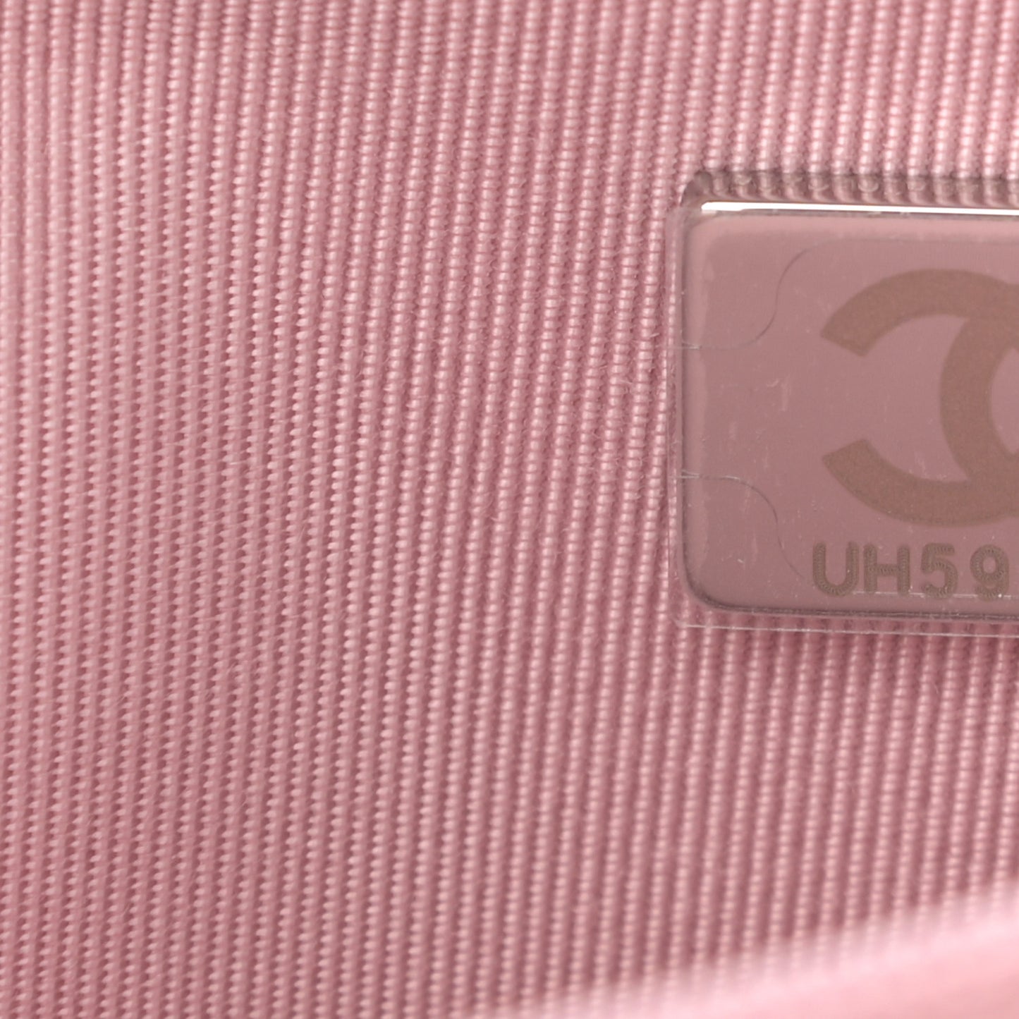 Iridescent Calfskin Quilted Wallet On Chain WOC Pink