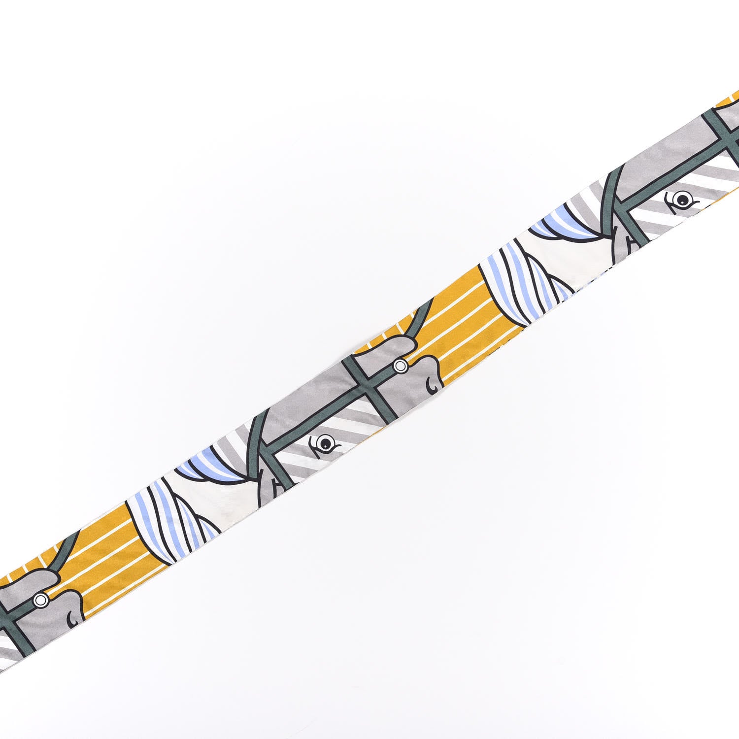 Hermes Silk Quadrige Twilly 3 of 4