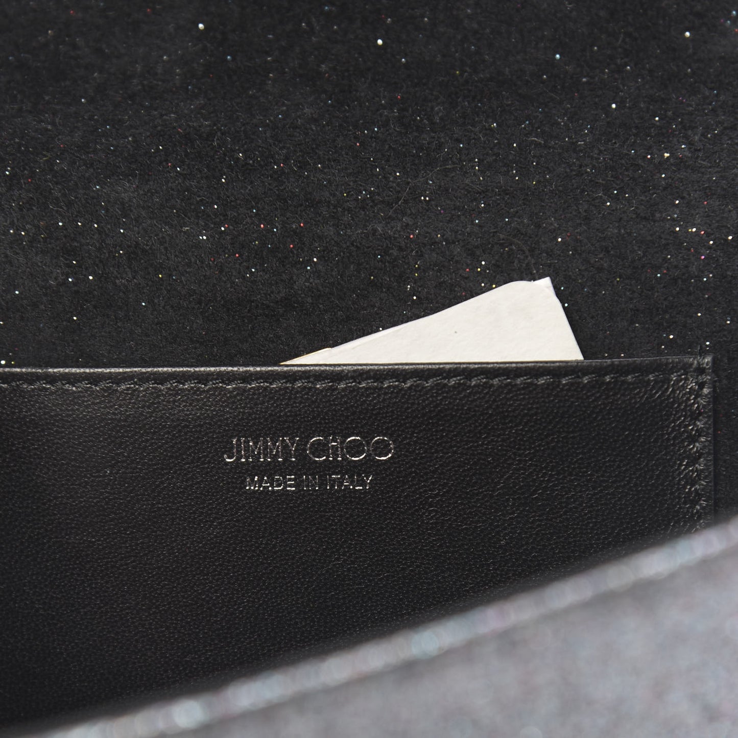 Glitter Fabric Erica Chain Clutch Multicolor