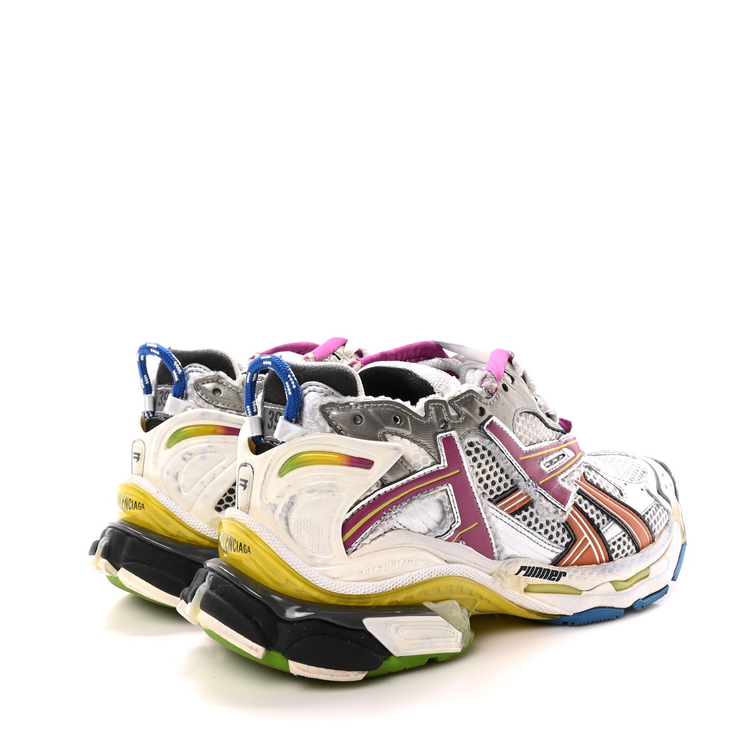 Balenciaga Mesh Rubber Womens Runner Sneakers 39 Multicolor 5 of 8