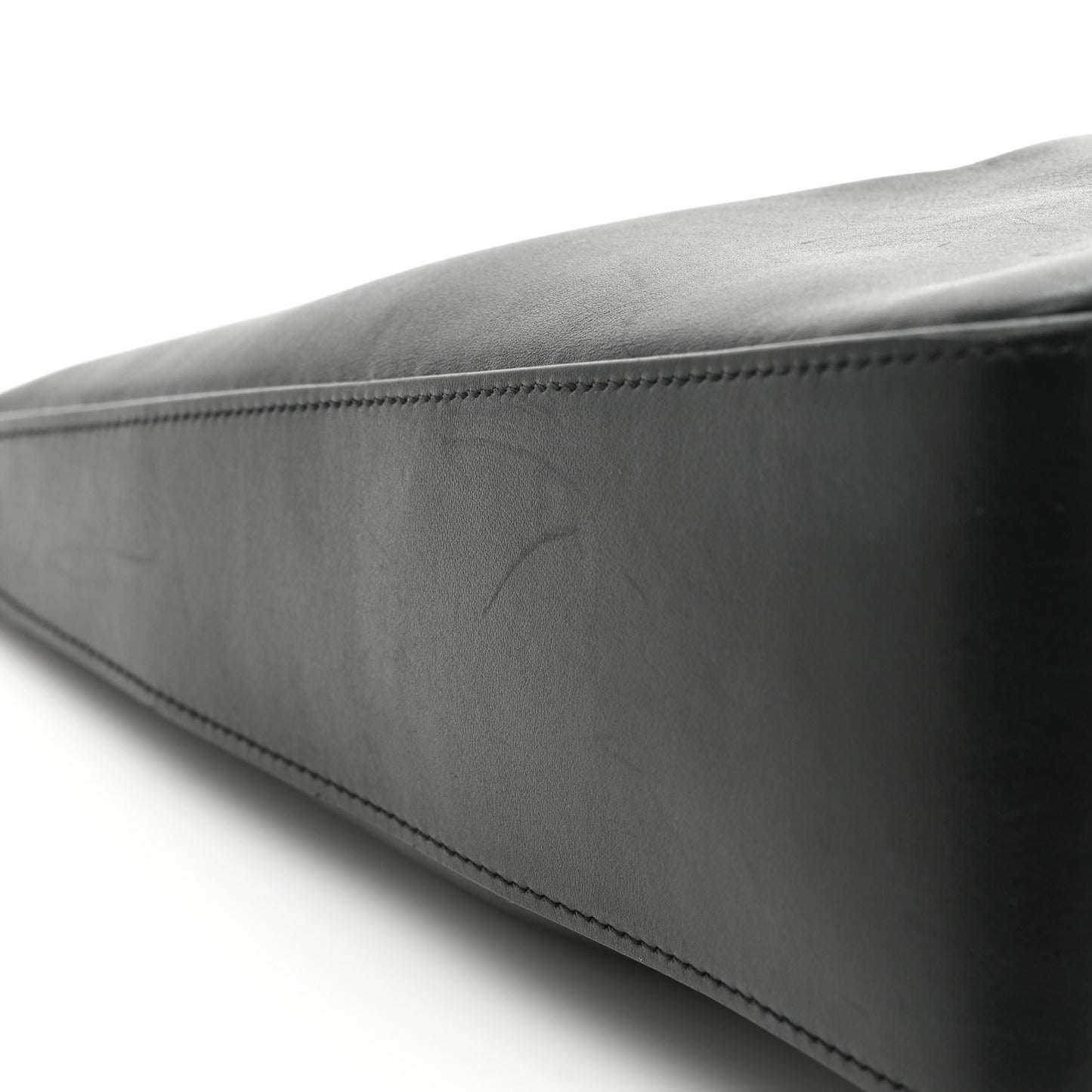 Smooth Calfskin Small Moon Cut Out Shoulder Bag Black