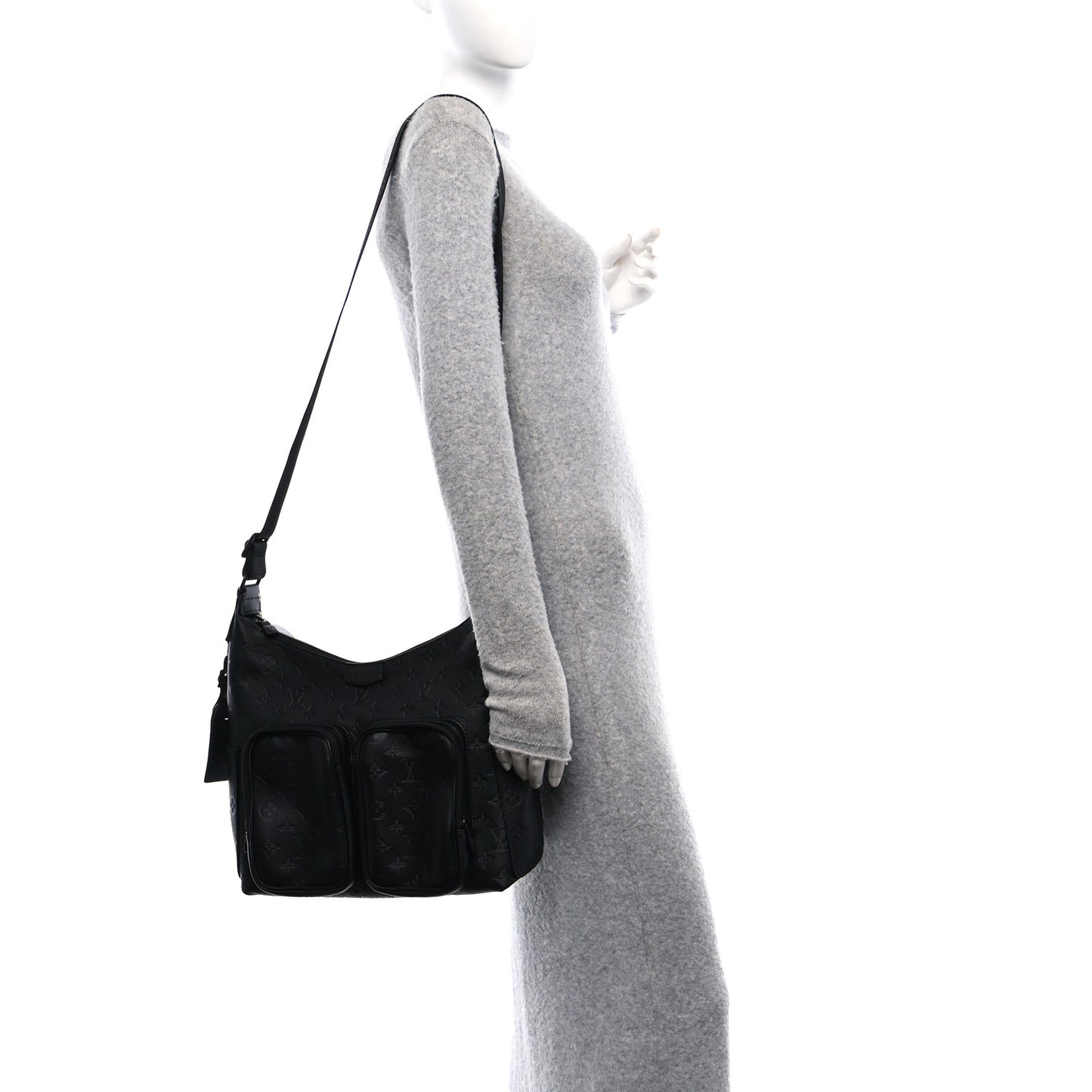 Calfskin Monogram Shadow Hobo Cargo Black