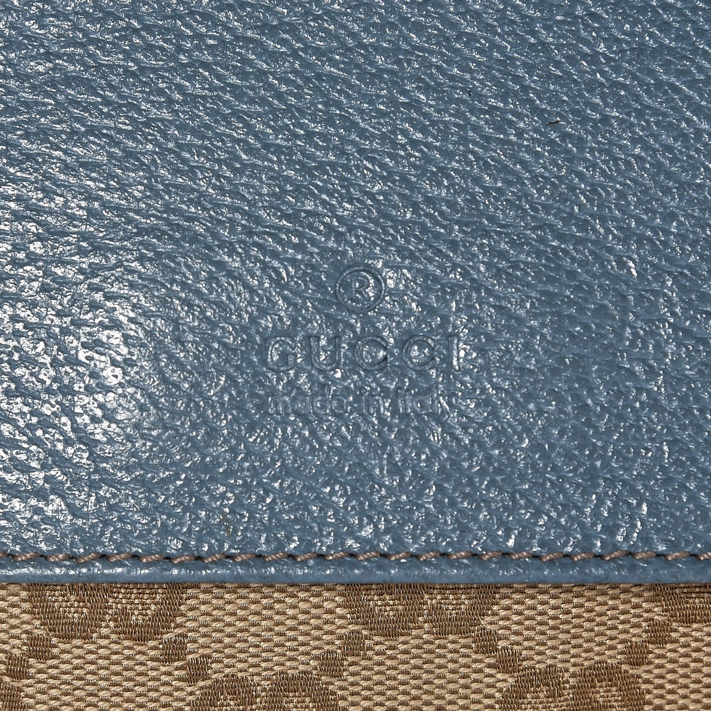 GG Monogram Web Double Pocket Belt Bag Blue