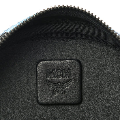 MCM Visetos Side Stud Mini Stark Backpack Blue 7 of 10
