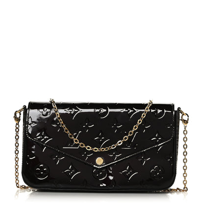 Louis Vuitton Vernis Pochette Felicie Chain Wallet Amarante 1 of 9