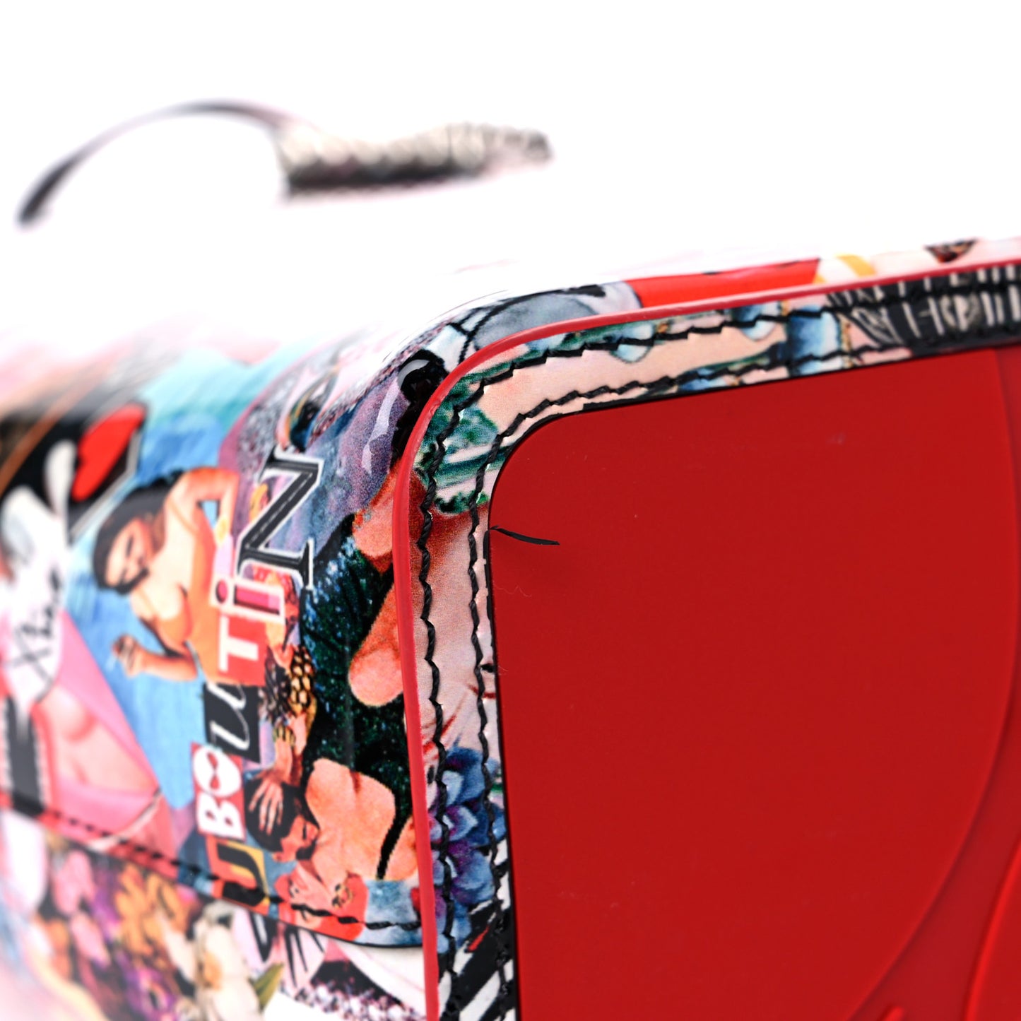 Patent Calfskin Small Oh Xtian Cabata Tote Red