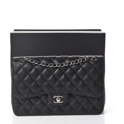 Chanel Caviar Quilted Jumbo Double Flap Black 15 of 15