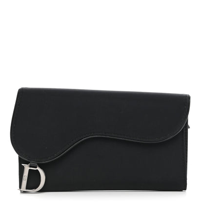 Christian Dior Nylon Saddle Wallet Black 1 of 10