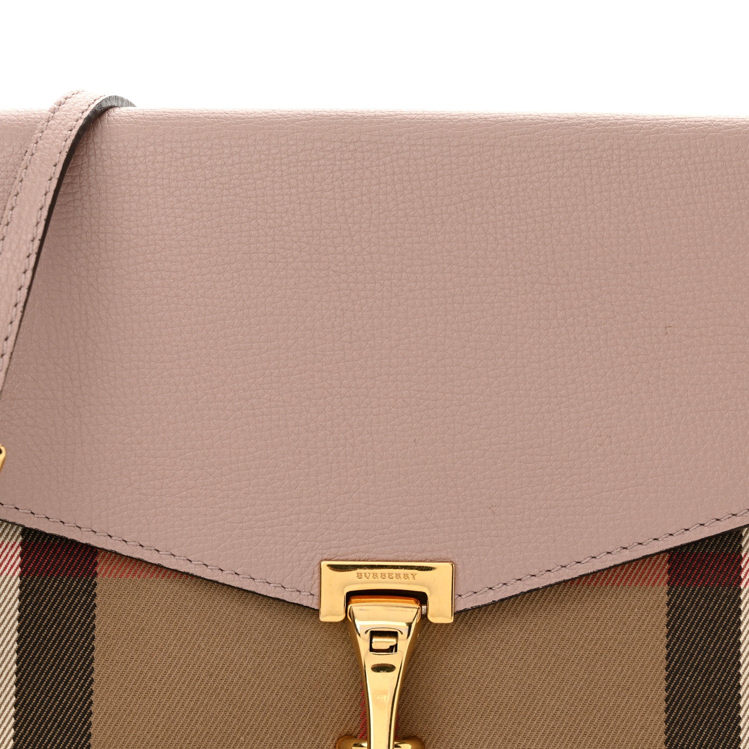 Burberry Derby Calfskin House Check Small Macken Crossbody Bag Pale Orchid 9 of 17