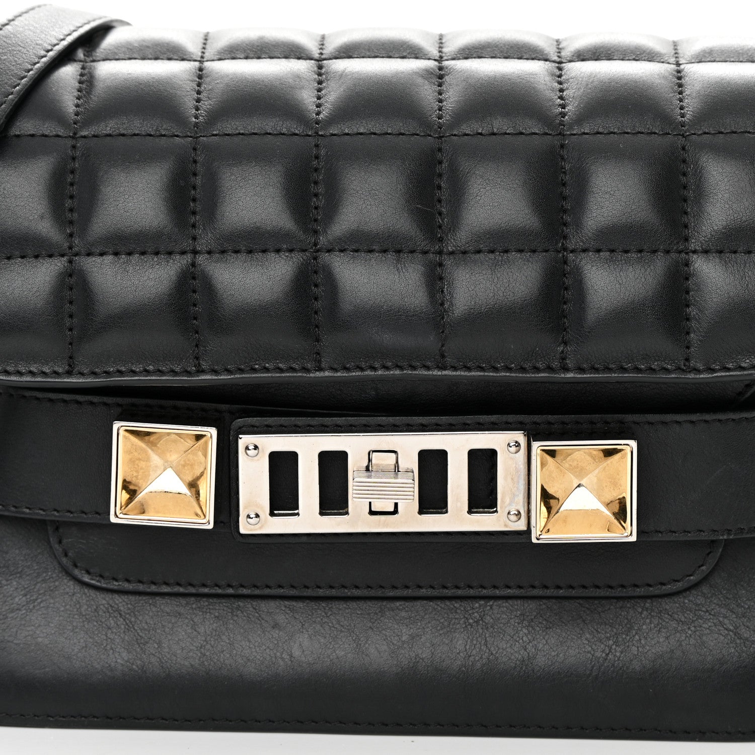 Proenza Schouler Lambskin Quilted Mini PS11 Classic Shoulder Bag Black 8 of 21