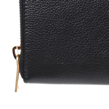 Saint Laurent Grained Calfskin Zip Around Wallet Black 28 of 32