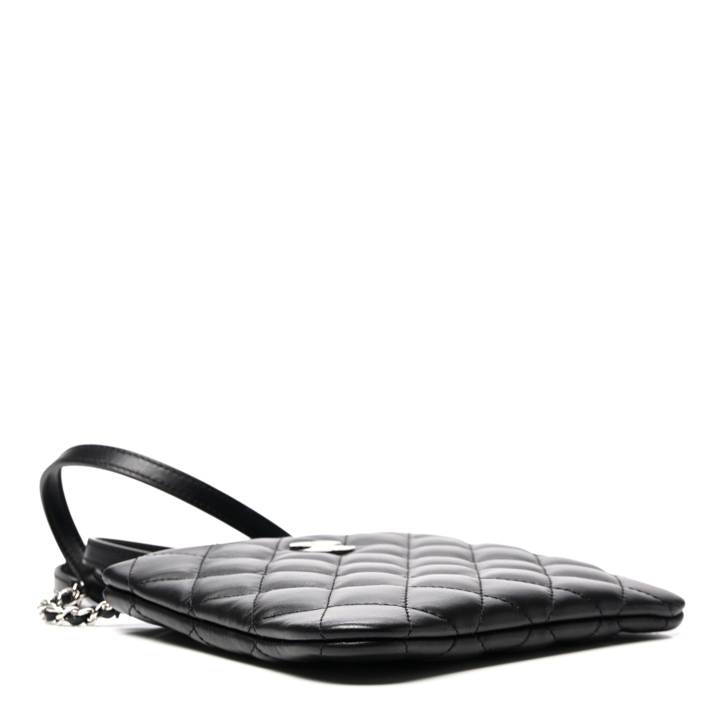 Lambskin Quilted Crossbody Bag Black