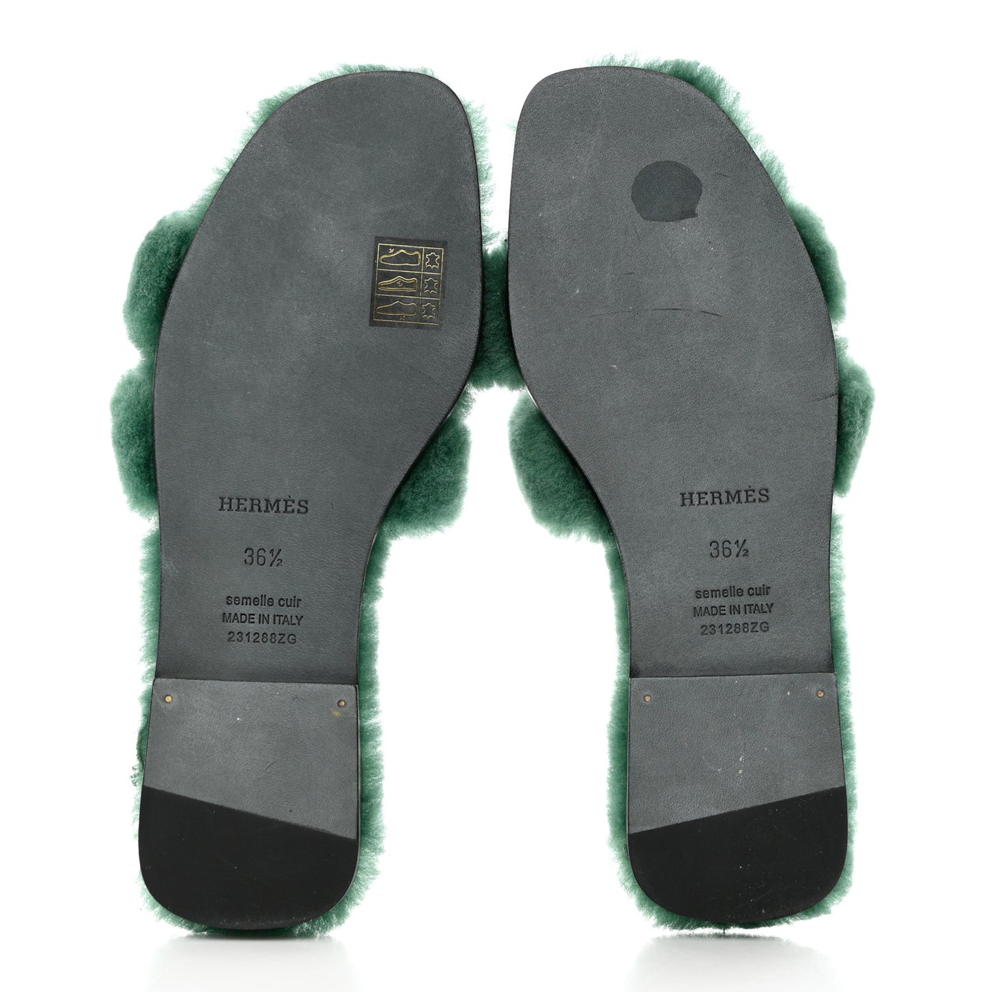 Woolskin Oran Sandals 36.5 Vert Anglais