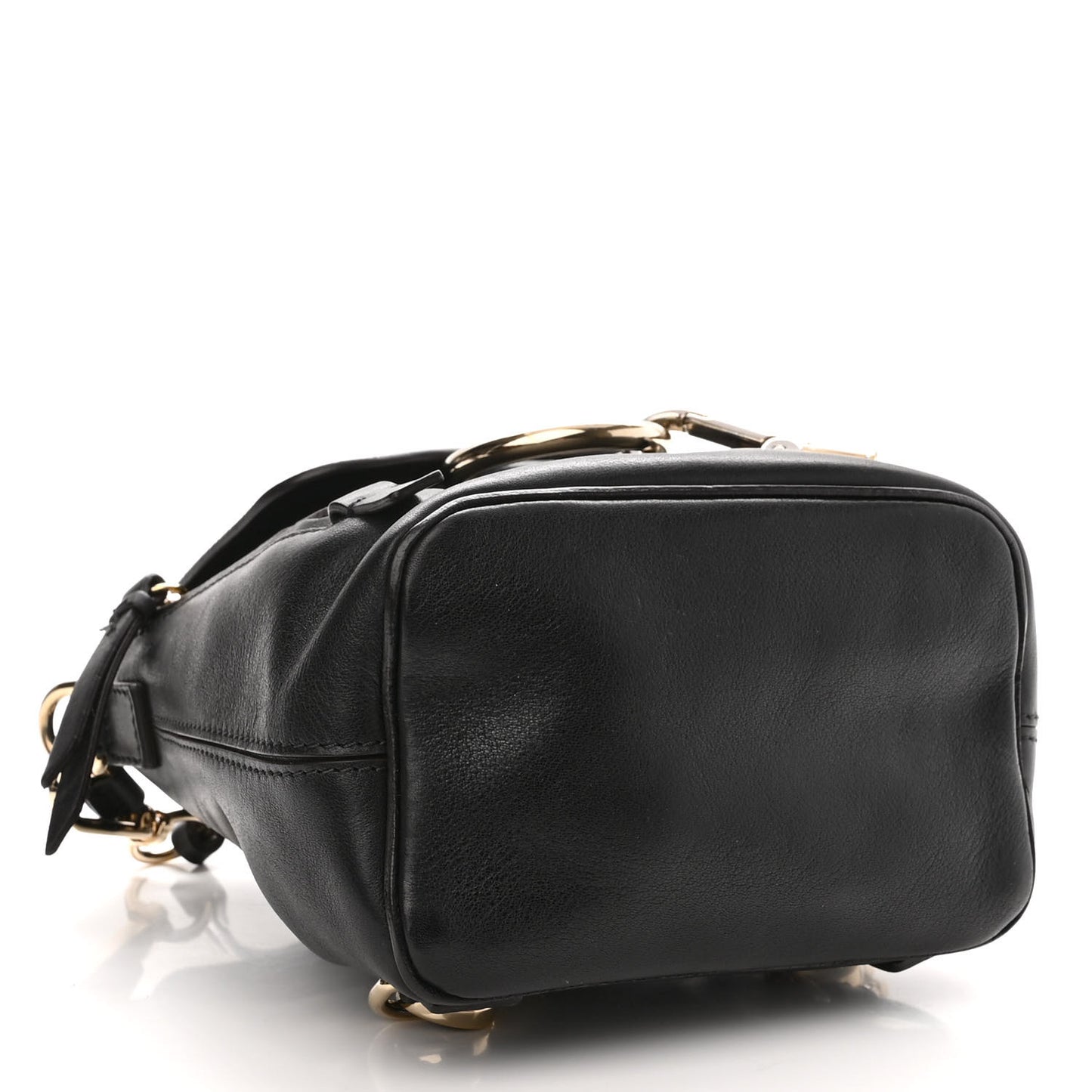 Suede Calfskin Mini Faye Backpack Black