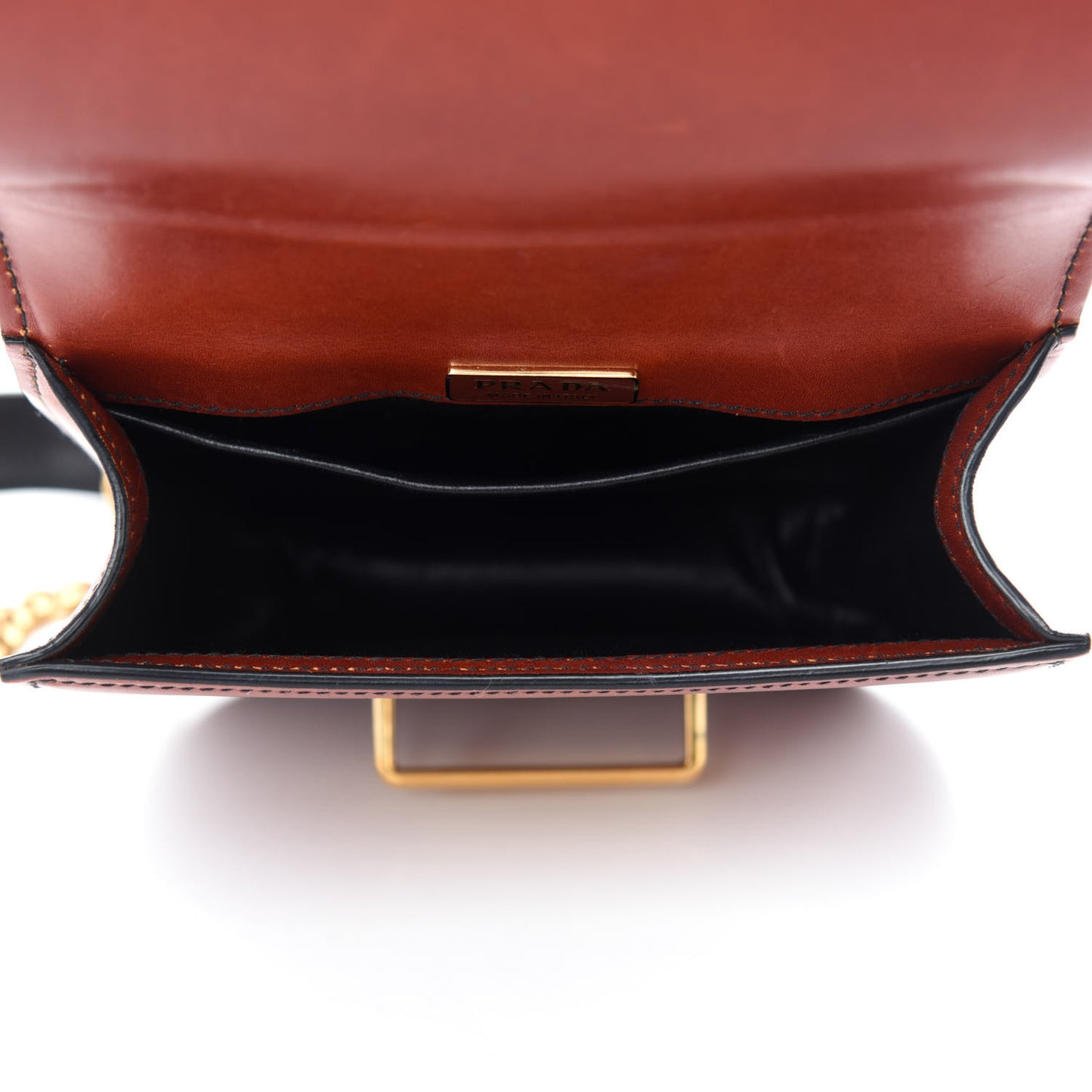 City Calf Saffiano Cahier Crossbody Bag Cotto Black