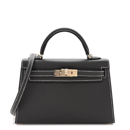 Hermes Epsom Horseshoe Mini Kelly Sellier 20 Graphite Orange 1 of 10