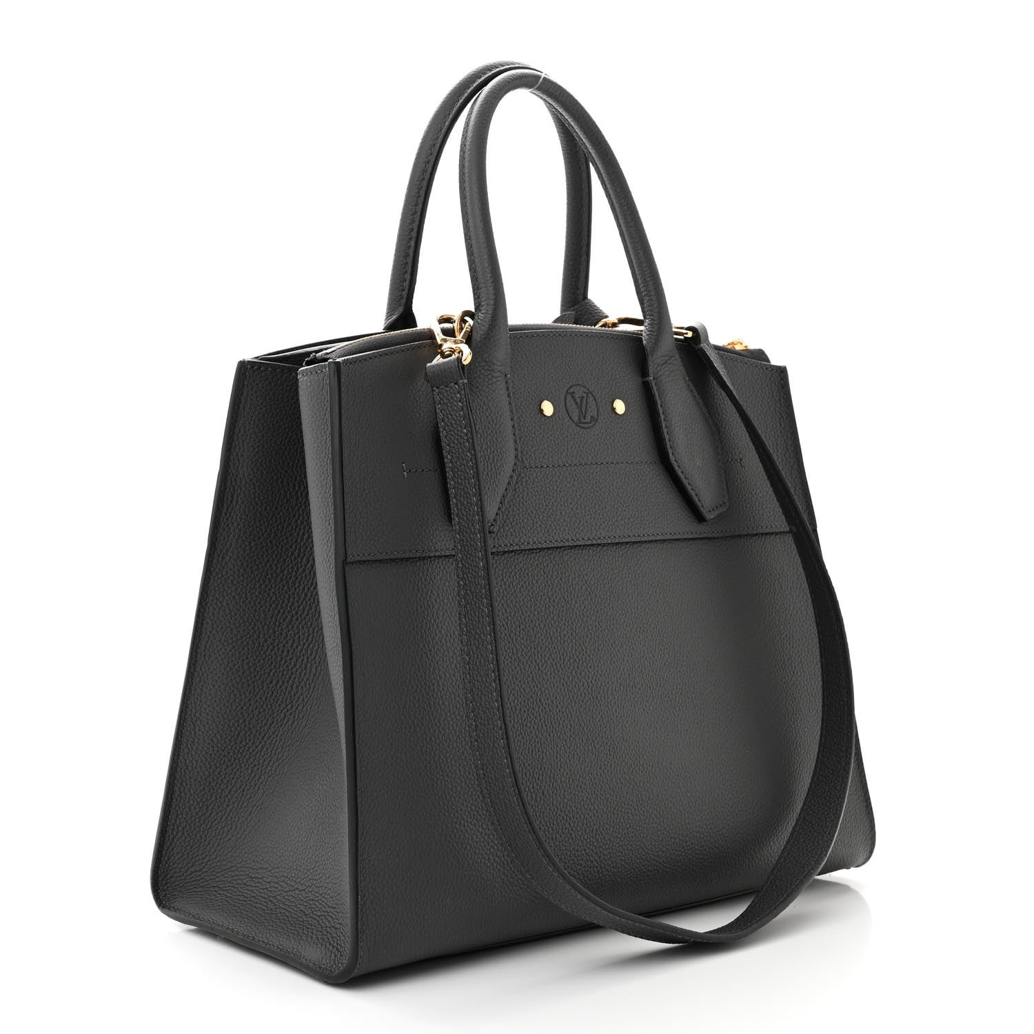 Louis Vuitton Taurillon City Steamer MM Gris 3 of 9