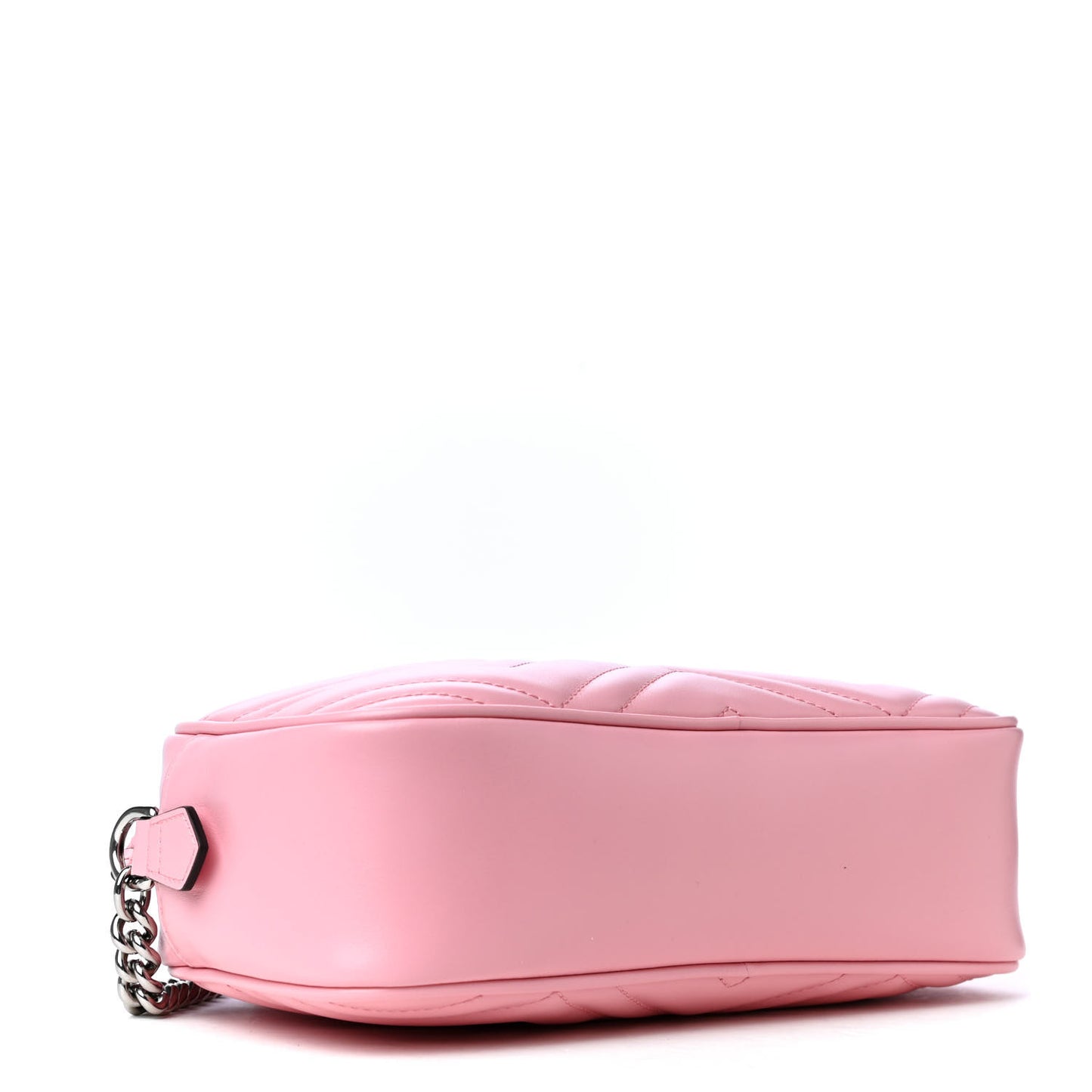 Calfskin Matelasse Small GG Marmont Chain Shoulder Bag Wild Rose