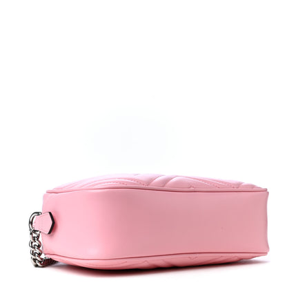 Gucci Calfskin Matelasse Small GG Marmont Chain Shoulder Bag Wild Rose 3 of 4