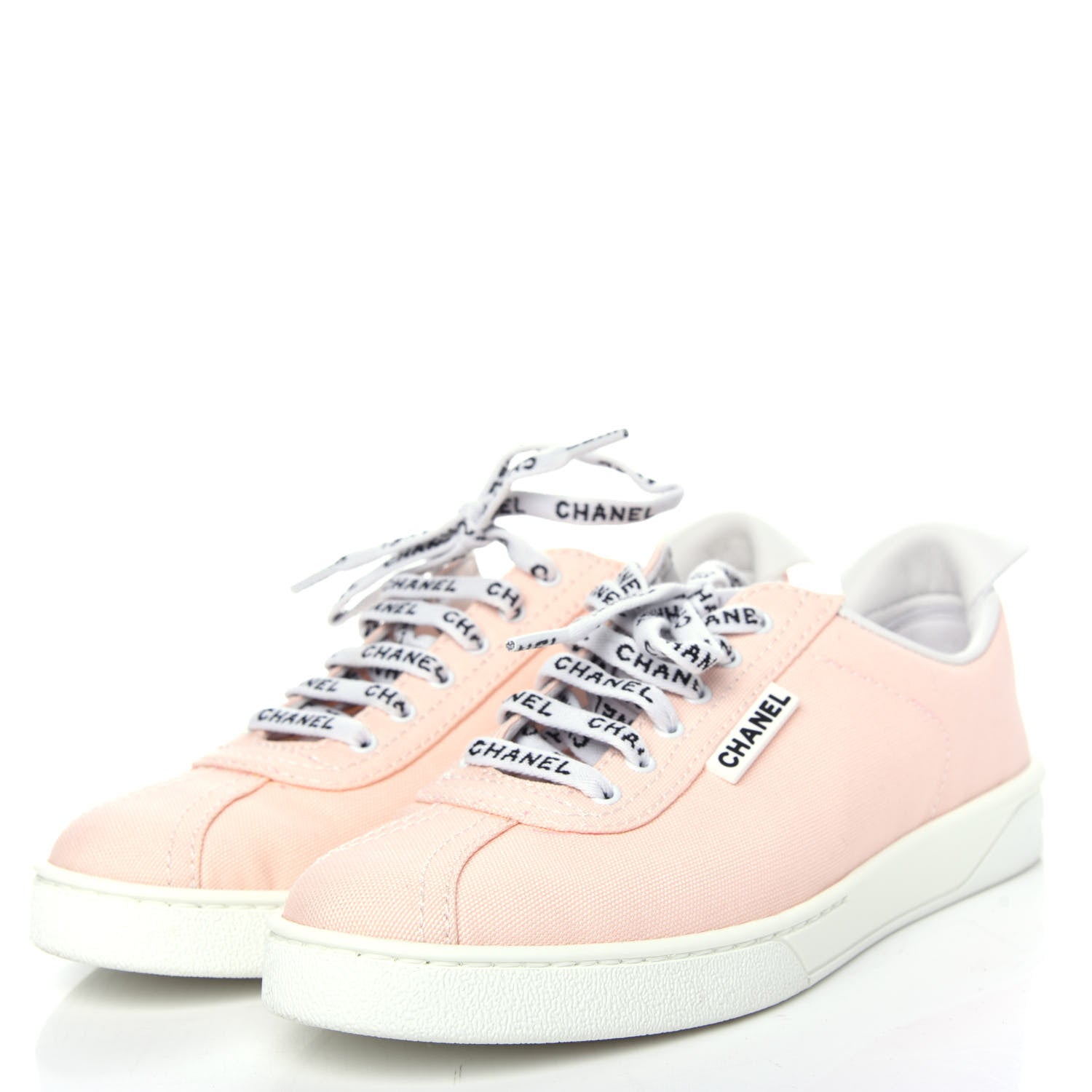 Chanel Canvas Womens Sneakers 38 Light Pink 3 of 11
