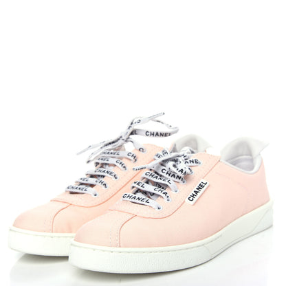 Chanel Canvas Womens Sneakers 38 Light Pink 3 of 11