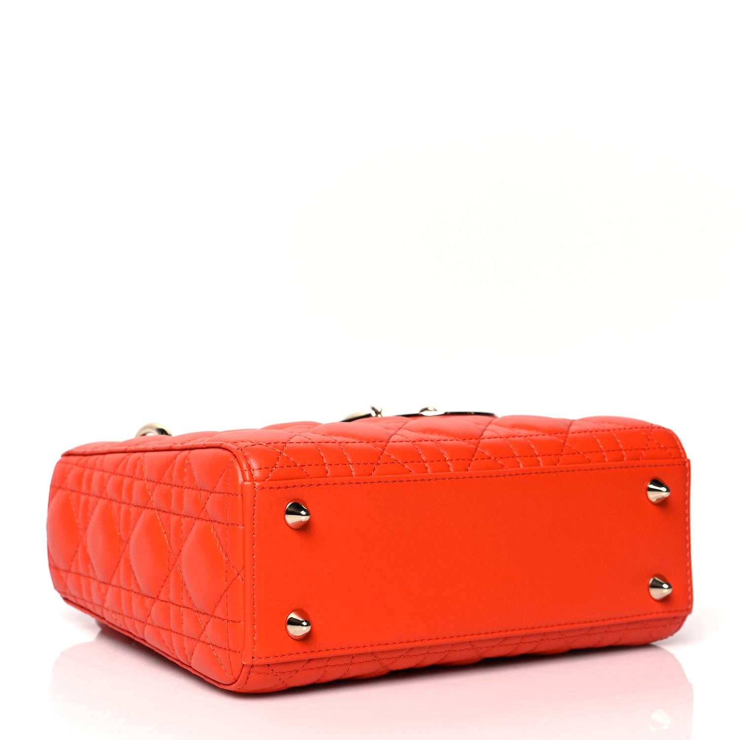 Christian Dior Lambskin Cannage Small My ABCDior Lady Dior Orange 3 of 8