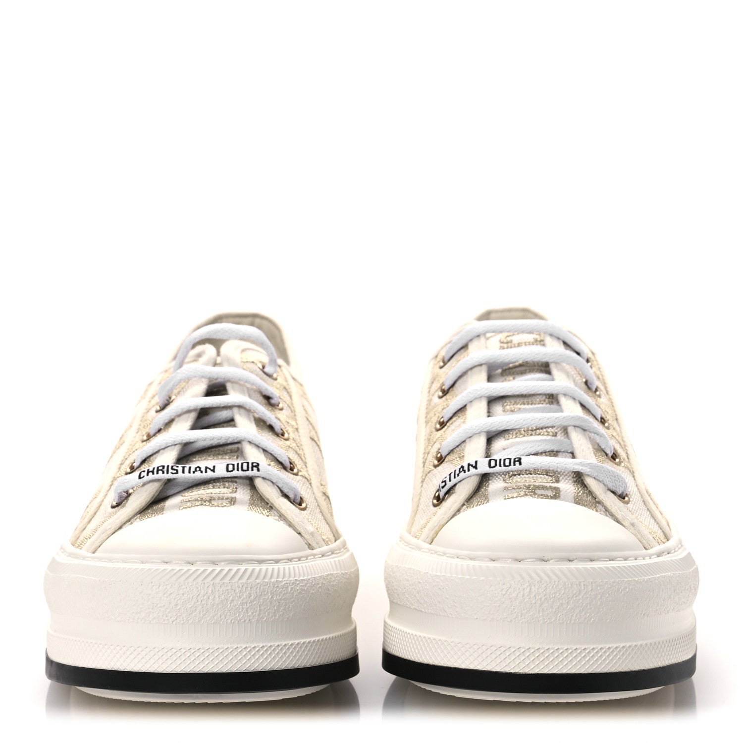 Christian Dior Canvas Walk'N'Dior Low Top Sneakers 41 Nude Gold 3 of 11
