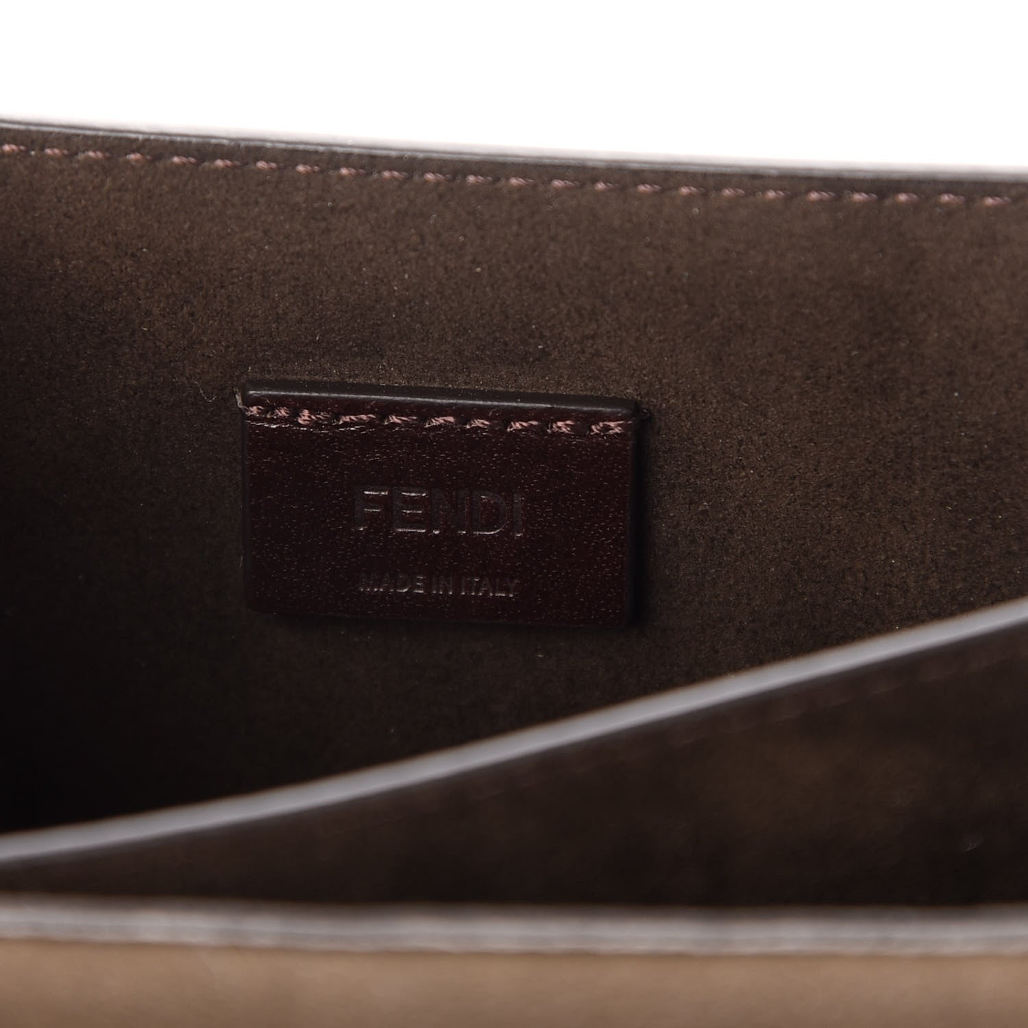 Fendi Vitello Vernice Mou Karligraphy Crossbody Bag Latte 6 of 8