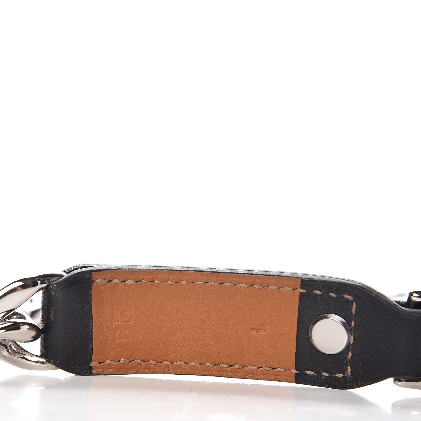 Box Palladium Mens Double Tour Chain L Bracelet Black