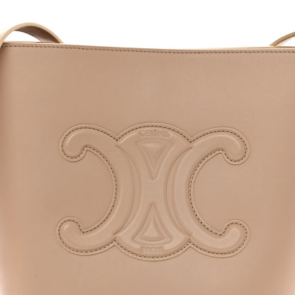 Celine Smooth Calfskin Small Cuir Triomphe Bucket Bag Nude 8 of 10