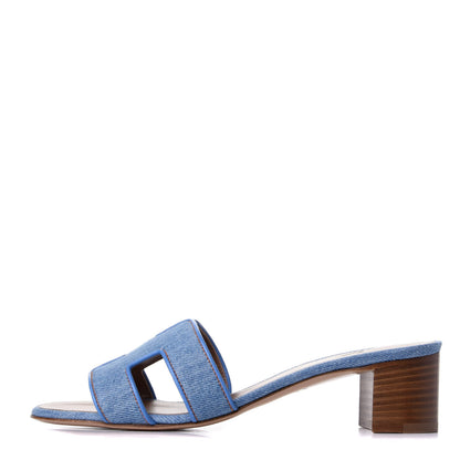 Hermes Denim Oasis Sandals 36 Bleu Clair 1 of 11