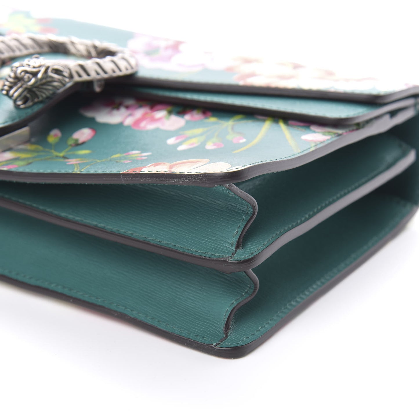 Calfskin Blooms Print Small Dionysus Shoulder Bag Bright Emerald Multicolor