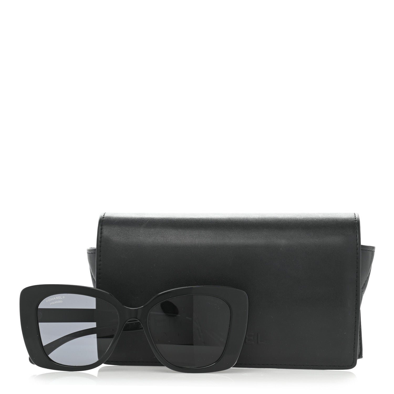 Chanel Acetate Strass Polarized Square Sunglasses 5422-B Black 8 of 8
