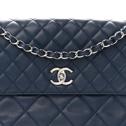 Chanel Calfskin Quilted In the Business Flap Dark Navy Blue 8 of 10