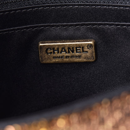 Chanel Sequin Medium Single Flap Bronze Black 6 of 11