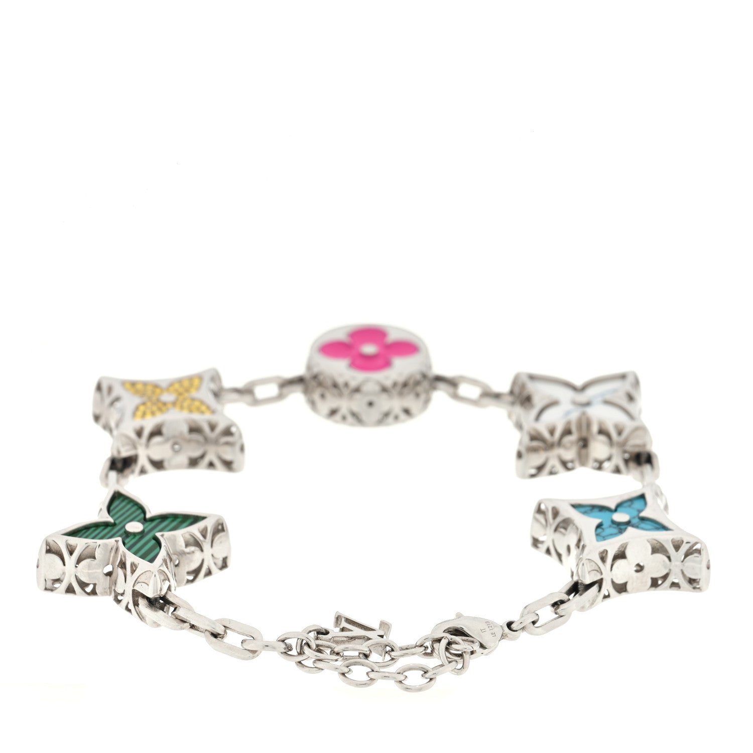 Louis Vuitton Metal Crystal Enamel MNG Big Party Bracelet Multicolor 2 of 3