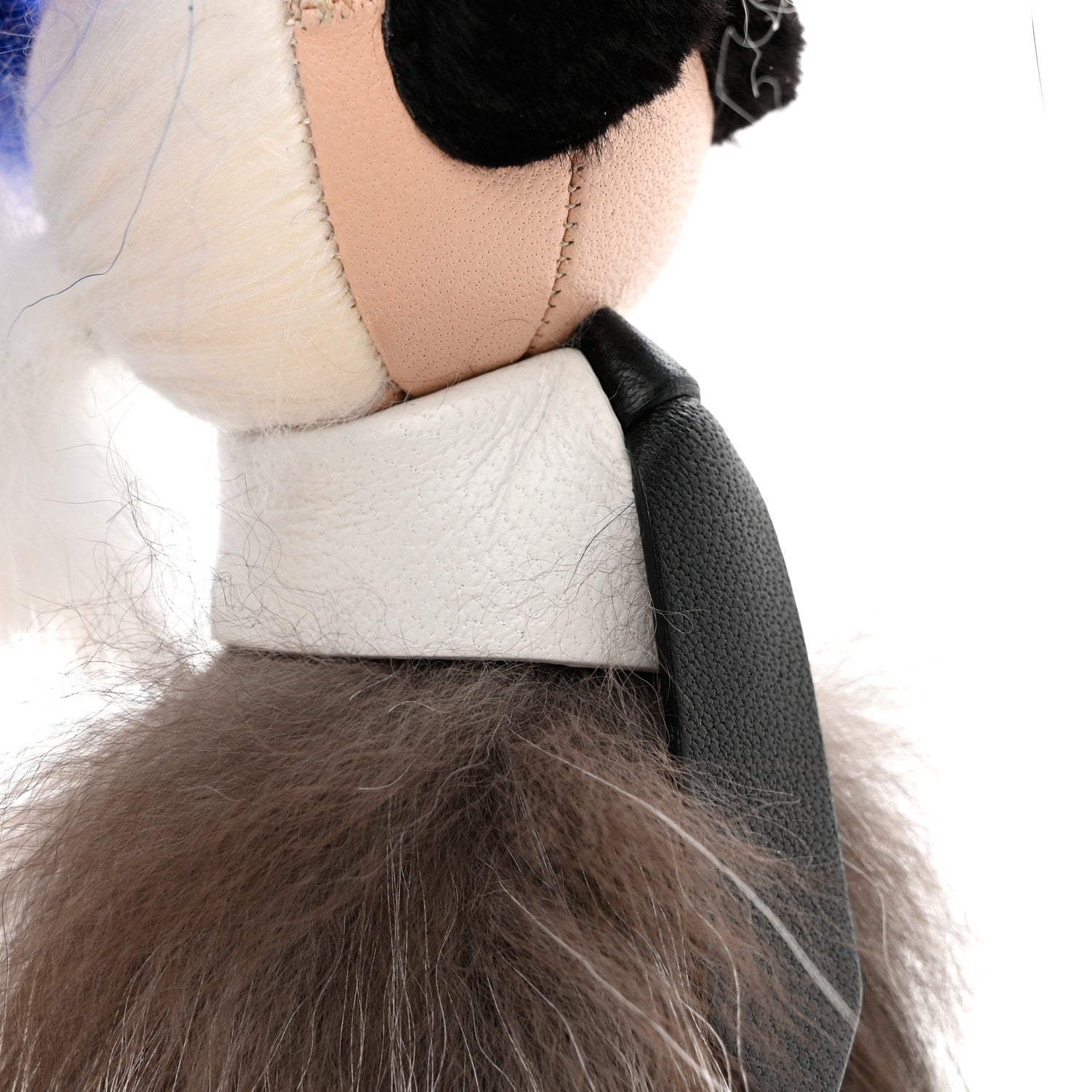 Fendi Mink Fox Goat Fur Karlito Bag Charm Blue 5 of 6