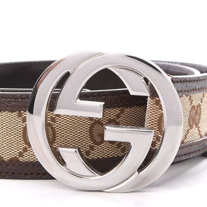 Gucci Monogram Interlocking G Belt 85 34 Dark Brown 2 of 6