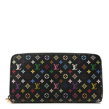 Louis Vuitton Monogram Multicolor Zippy Wallet Black Violet 1 of 6