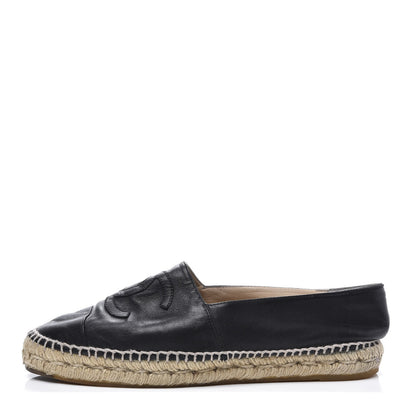 Chanel Lambskin CC Espadrilles 42 Black 1 of 10