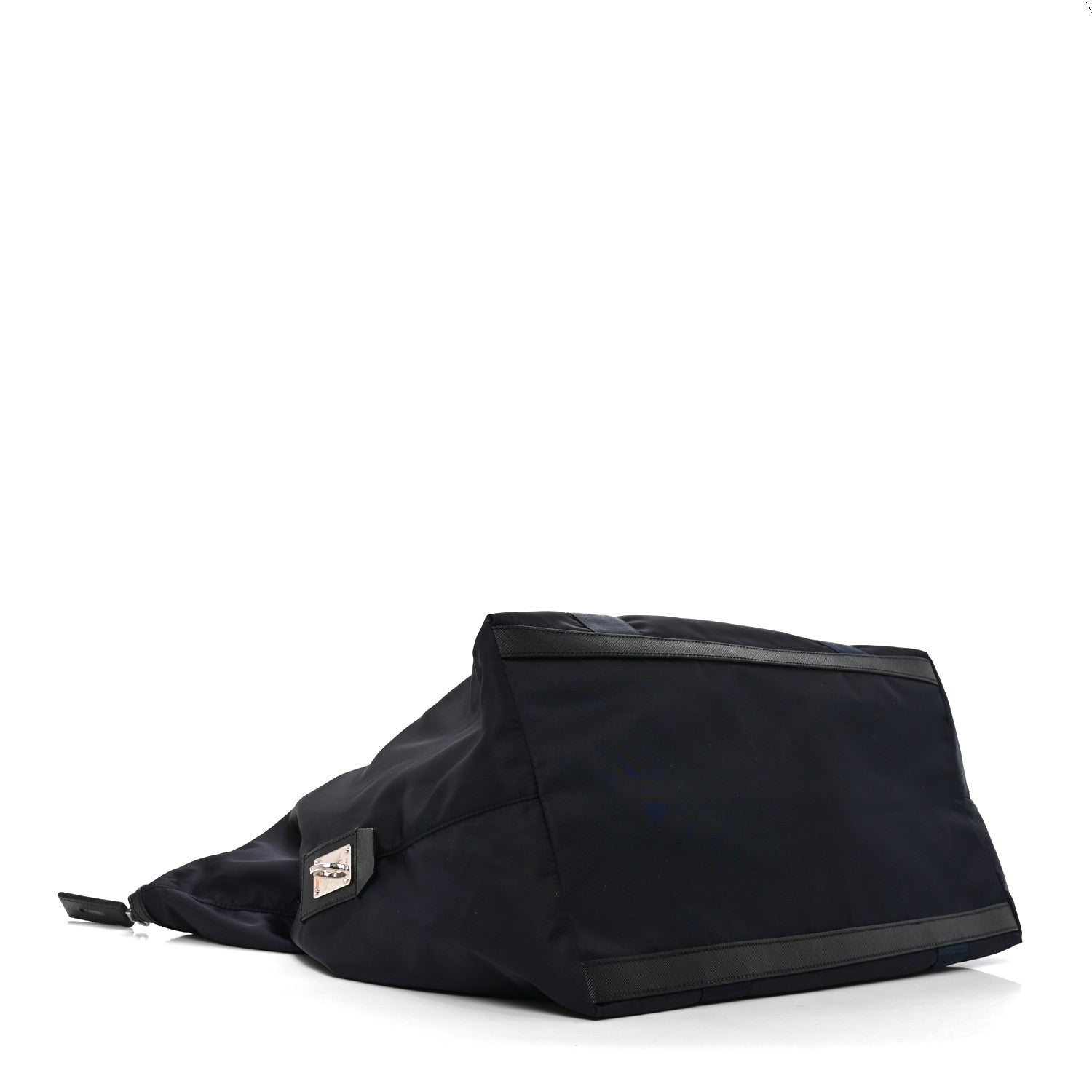 Prada Re-Nylon Saffiano Duffle Bag Navy 7 of 17