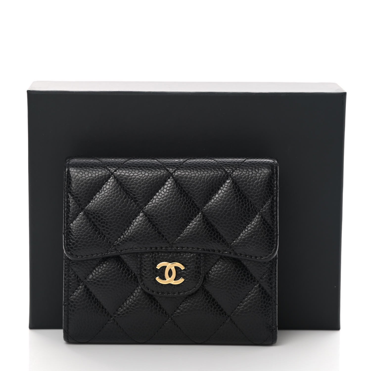 Chanel Caviar Quilted Compact Flap Wallet Black 9 of 9