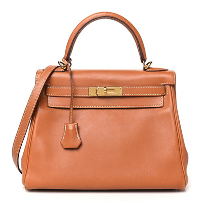 Hermes Swift Kelly Retourne 28 Gold 1 of 13