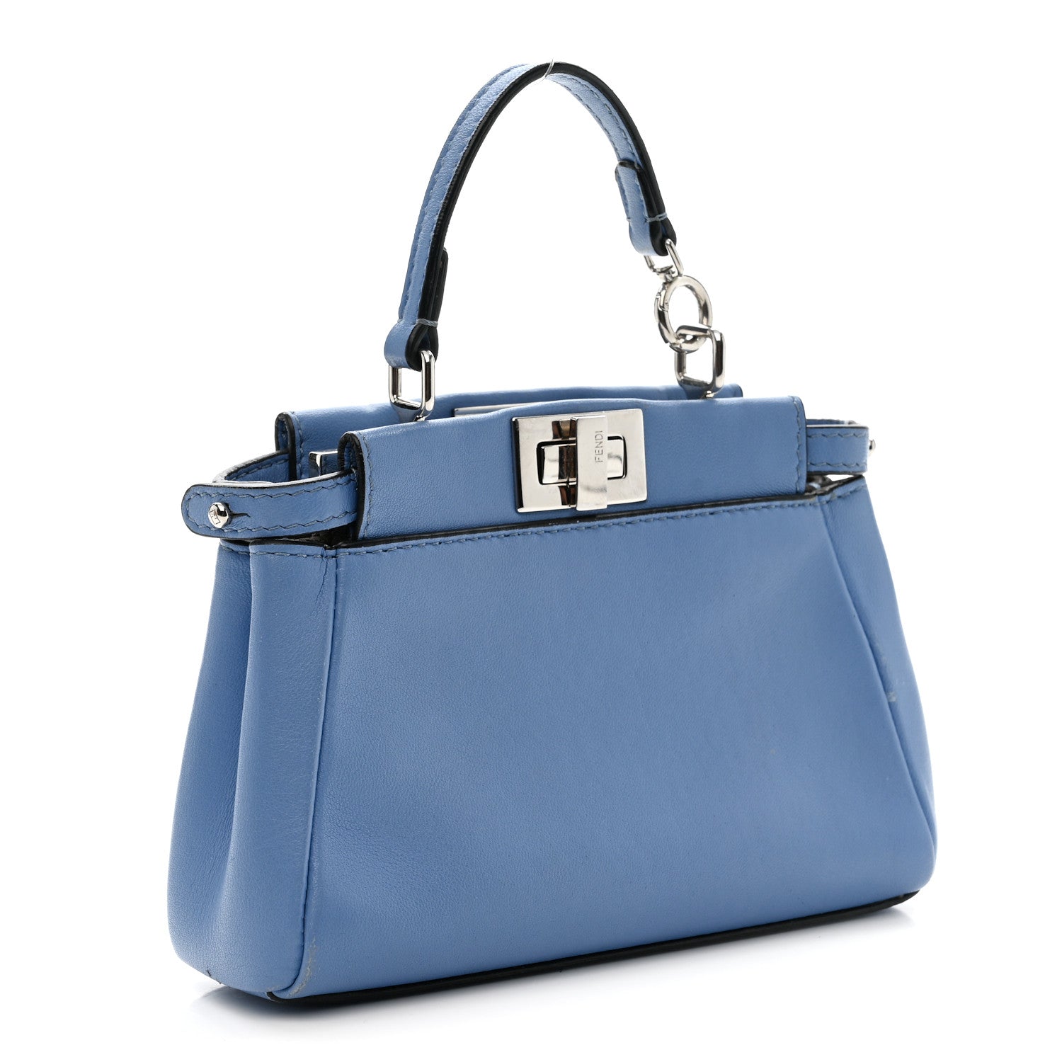 Fendi Nappa Micro Peekaboo Iconic Satchel Nebula 3 of 12