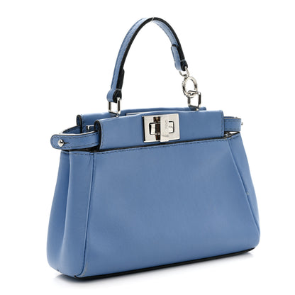 Fendi Nappa Micro Peekaboo Iconic Satchel Nebula 3 of 12