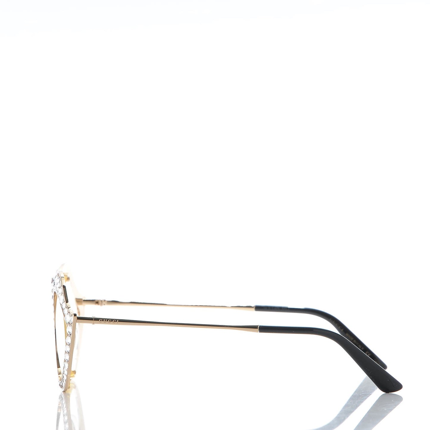Metal Crystal Cat Eye Glasses GG0046/S Gold
