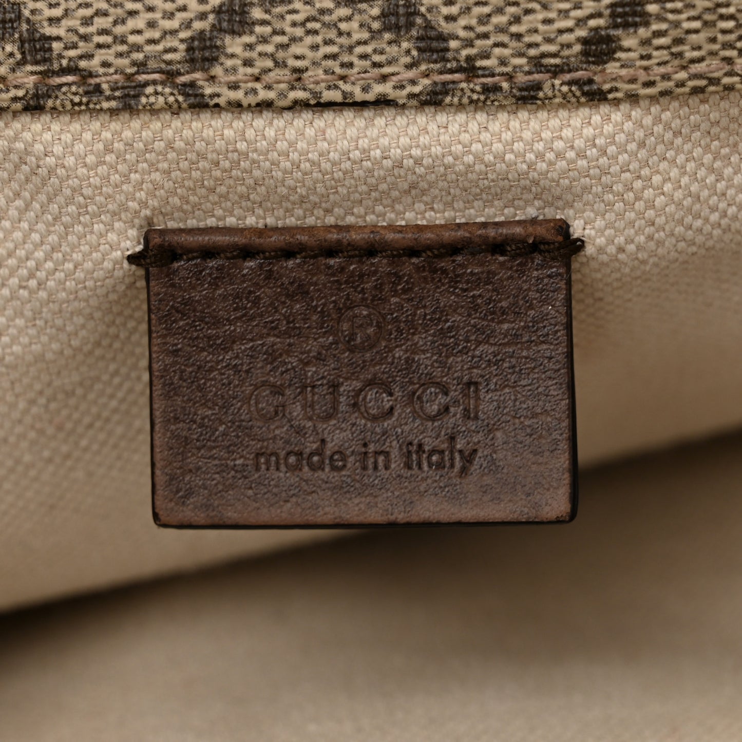 GG Supreme Monogram Web Neo Vintage Double Flap Messenger Bag Beige New Acero