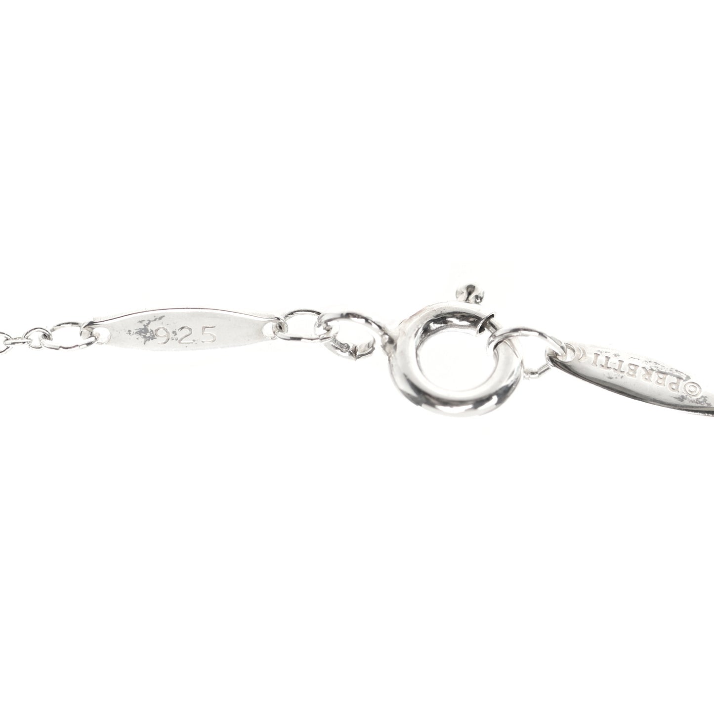 Sterling Silver 16mm Elsa Peretti Cross Pendant Necklace