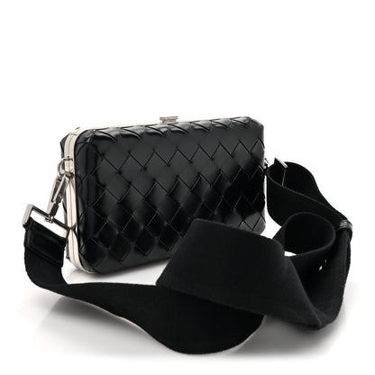 Bottega Veneta Spazzolato Intrecciato Mens Crossbody Messenger Case Black 3 of 9