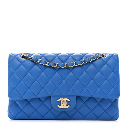 Chanel Lambskin Quilted Medium Double Flap Blue 1 of 13